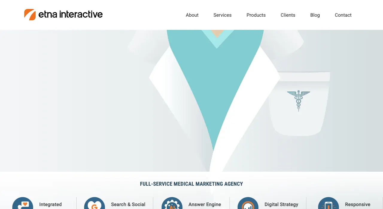 Etna Interactive homepage