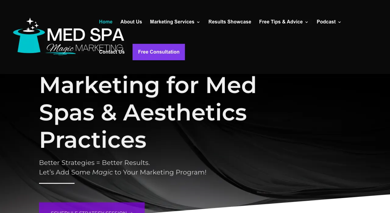 Med Spa Magic Marketing homepage