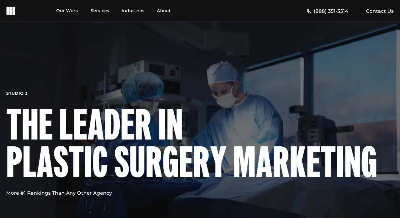 Studio 3 Marketing plastic surgery page